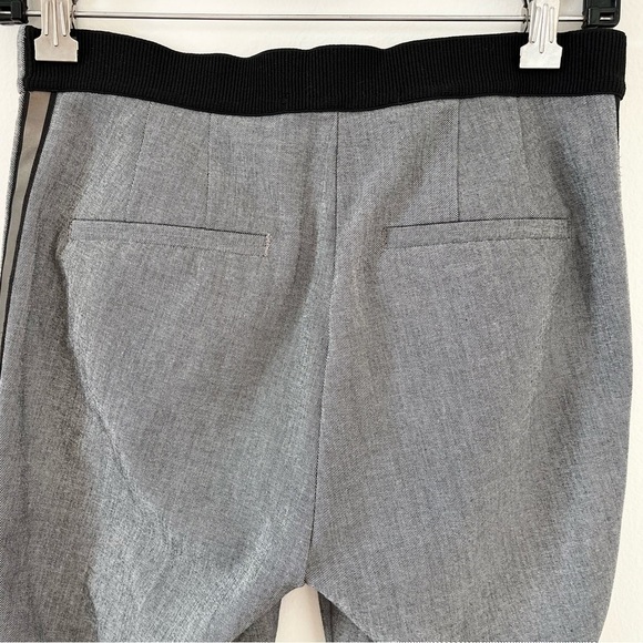 Zara Light Grey Fitted Ankle Mid Rise Tuxedo Trousers Pants Size XS - Picture 7 of 8